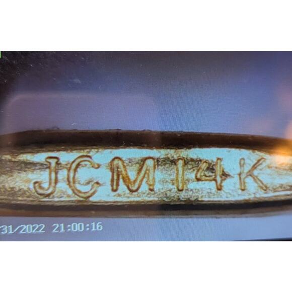 JCM 14K Yellow Gold Filigree Dangle Earrings Elegant Scrollwork Design - Picture 2 of 2